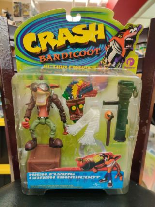 Crash Bandicoot High Flying Action Figure 1999 Aku Resaurus