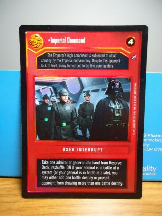 Star Wars Ccg Swccg Imperial Command Foil Reflections Iii Rare Card