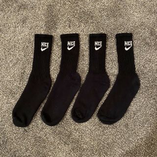 Vintage Nike Crew Tube Socks Black Nike Swoosh Basketball Men’s Size 10 - 12