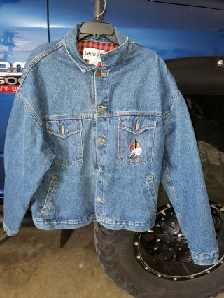 Vintage Fred Imus Auto Body Express Denim Jacket Size Xl Made In Usa
