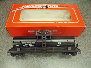 Lionel / American Flyer 6 - 48404 U.  S.  Army Tank Car In O.  B Scale Couplers 3