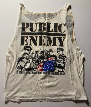 Public Enemy Vintage T - Shirt Hip Hop Rap 80 