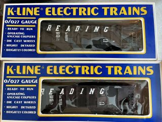 Set Of 2 K Line O Scale Hopper Car Reading Lines
