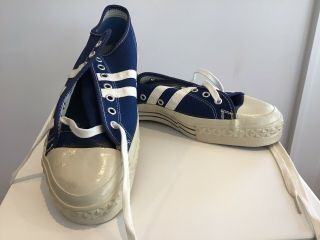 1970’s Blue White Striped Canvas Old Stock 8.  5d Jcpenney