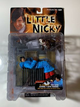 2000 Mcfarlane Toys Little Nicky Sleeping & Mr.  Beefy Figure Set Moc Mip Rare