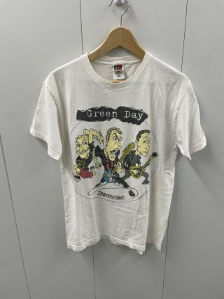 Vintage Green Day Insomniac Tour Shirt 1995 White Large 2000s