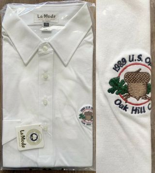 Vintage 1989 Unworn Us Open Mens Golf Shirt Oak Hill Cc Rochester Ny