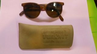 Vintage Vuarnet Px Sunglasses Clear Light Brown Frames France 1980s W Soft Case