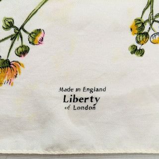 Vintage Liberty of London Butterfly Silk Scarf Square Handkerchief Multicolor 2