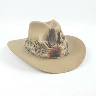 Vintage John B.  Stetson Hat 4x Beaver Cowboy Western Hat Brown Mens 7 3/8