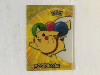 2000 Topps Pokemon 25 Pikachu Pc1 Tv Animation Clear See - Through Card