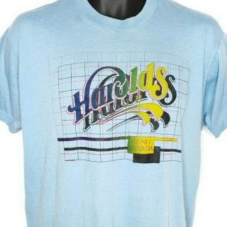 Harolds Club Casino T Shirt Vintage 80s 1985 Reno Or Bust Made In Usa Size Xl