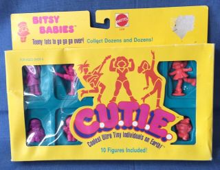 C.  U.  T.  I.  E.  Cutie 10 Tiny Doll Figures Mattel 3459 Bitsy Babies 1986 Teeny Tots