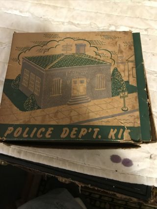 Vintage Plasticville O Scale Police Department Station Box