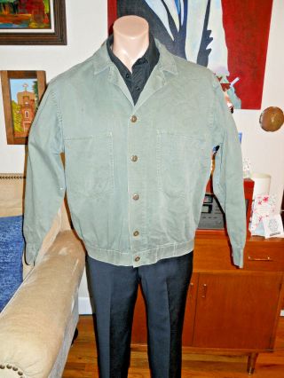 Dated 3 - 17 - 42 Cotton Military Style Work Jacket Sanforized Never - Ripum Size 42 2