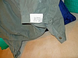Dated 3 - 17 - 42 Cotton Military Style Work Jacket Sanforized Never - Ripum Size 42 3