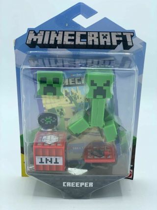 Minecraft Creeper By Mattel With Tnt Box,  Head,  Face & Comic Book W/ Code -