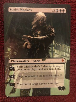Altered Art Sorin Markov - Hand Painted Extended Magic Mtg Non Foil Alter Aa
