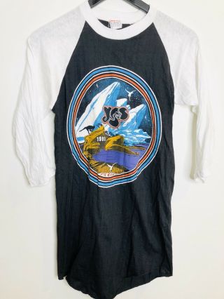 Yes 1980 Bootleg Vintage 80s Tour Concert Baseball Jersey T - Shirt
