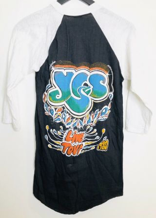 YES 1980 Bootleg Vintage 80s Tour Concert Baseball Jersey T - Shirt 2