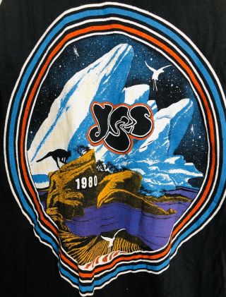 YES 1980 Bootleg Vintage 80s Tour Concert Baseball Jersey T - Shirt 3