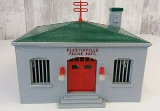 Vintage Plasticville O Scale Police Department Station Assembled