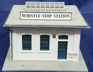 Pola Ho Scale: Whistle Top Station.  White Brick.  West German Vintage.  Rare.