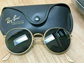 Vintage Ray Ban Bausch & Lomb B&l Round Aviator Sunglasses 52mm