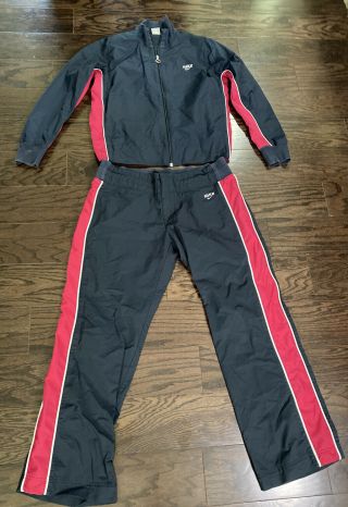 Vintage Nike Air Windbreaker Track Soccer Warmup Suit Jacket Pants Women 