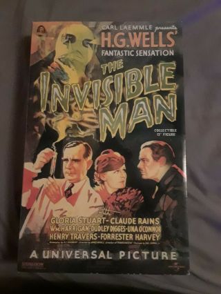 Sideshow Exclusive Claude Rains As The Invisible Man.  Universal Monsters 12.