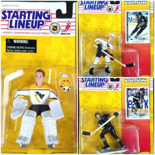 3: 1994 Nhl Pittsburgh Penguins Jagr Lemieux & Barrasso Starting Lineup Figures