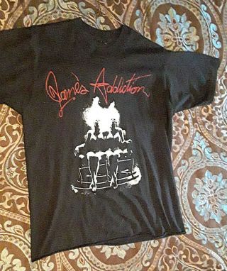 Vtg 1990s Janes Addiction Tour Shirt 1988 Nothing Shocking Size L