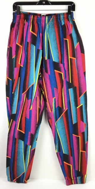 Vintage Athletic Men’s Baggy Multicolor Pants 80’s/90’s Size Large