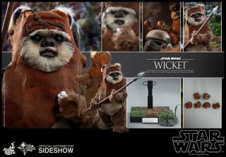 Hot Toys Star Wars Rotj Return Of The Jedi Ewok Wicket 1/6 Scale Figure