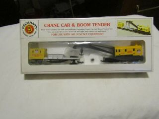 Bachmann N Scale Train Crane Boom Tender Union Pacific 46611