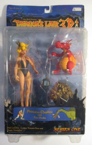 Dragons Lair 3d Series 1 Princess Daphne With Fire Drake Action Figure