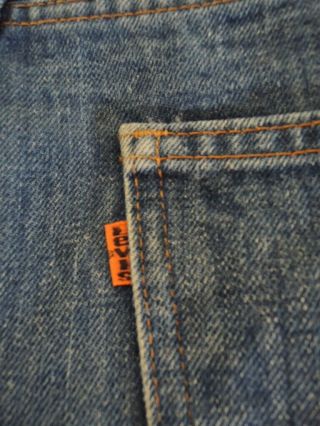 Vintage Levi ' s 1970s Orange Tab 646 Bell Bottom Jeans Tag Size 36 X 33 3