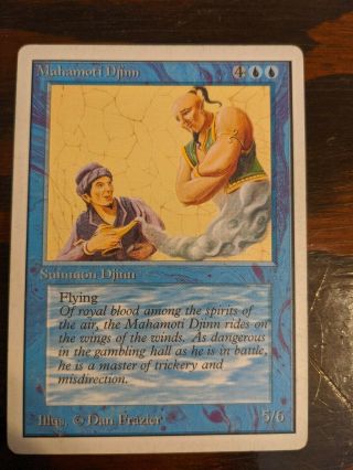 Mahamoti Djinn Unlimited Heavily Pld Blue Rare Magic Card (id 136488)