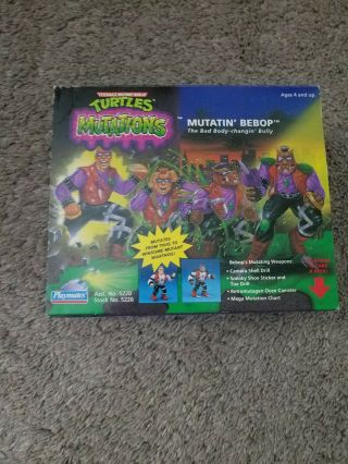 Playmates Teenage Mutant Ninja Turtles Mutations Mutatin’ Bebop Tmnt Figure 1992