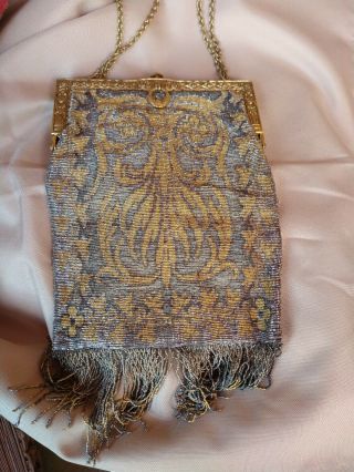 1900 To 1920 Antique Vintage Beaded Edwardian Purse,  Possible Victorian