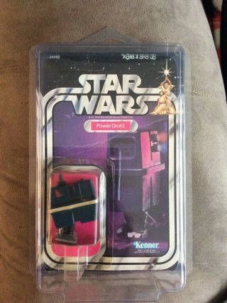 Vintage Star Wars Power Droid (gonk) Kenner Moc - Anh 21 Back W/ Star Case