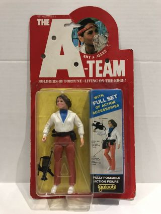 1983 Galoob A Team Figure Ultra Rare ‘amy Allen’ Tripple A On Card Mosc Ba