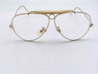 Vintage Brendel Km1 Gold Metal Aviator Sunglasses Germany Frames Only
