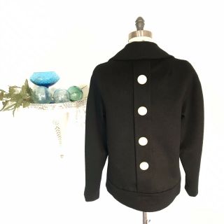 Women’s Vintage 50’s / 60’s Wool Mod Buttons Jacket / Coat 1123