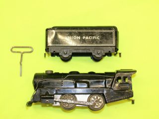 Marx Wind - Up Steam Engine And Tender W/ Key