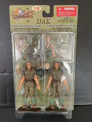 1/18 21st Century Toys Ultimate Soldier Ww2 Dak Afrika Korps Infantry 2 Pack Fig