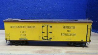 O Scale 2 Rail Kit Built Wood Fruit Growers Express Reefer 10 1/2 " 596774