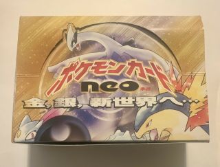 Pokemon Neo Genesis Japanese Booster Box & Deck Empty W Paperwork