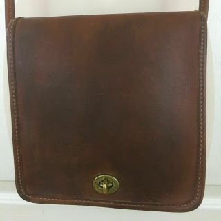 Vintage Coach Small Shoulder Messenger Bag 9620 Brown Leather Nyc