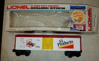 Lionel 6 - 7711 El Producto Box Car W/box,  See Ad.  (6b)